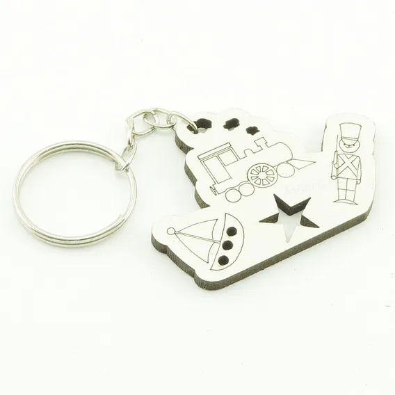 30 Chaveiros Personalizados Mdf - Brinquedos - Inf-018b Foto 1