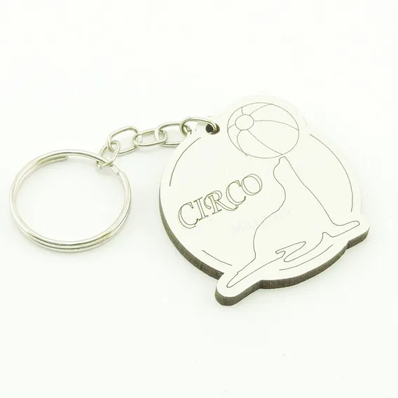 30 Chaveiros Personalizados Mdf - Foca Do Circo - Inf-058b Foto 1