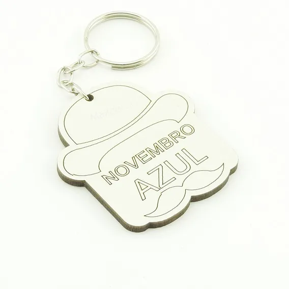 30 Chaveiros Personalizados Mdf - Novembro Azul - Dtc-019b Foto 1