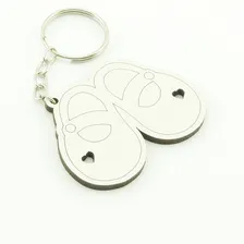 30 Chaveiros Personalizados Mdf - Sapatinhos - Inf-0100b Foto mini 1