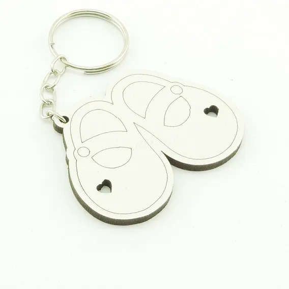 30 Chaveiros Personalizados Mdf - Sapatinhos - Inf-0100b Foto 1