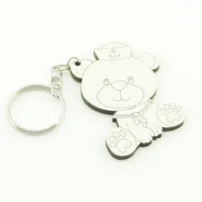 30 Chaveiros Personalizados Mdf - Urso Marinheiro - Inf-080b Foto mini 1