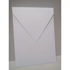 30 Envelope 240g Bico Vertical Convite Branco Liso 16x22cm Foto mini  2