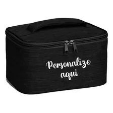 30 Necessaires Personalizada Masculina Feminina Viagem Preta Cor Preto Foto mini 1