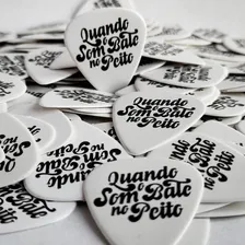 30 Palhetas Personalizadas 1.00mm, Com A Sua Arte Cor Branco Tamanho Pesado Foto mini 4