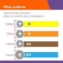 30 Pilhas Baterias P 10 Pr70 Aparelho Auditivo - Power One Foto mini 3