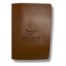 30 Porta Cardápios A4 + 1 Porta Comanda Com Logo Gravada Cor Café Foto mini 1