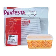 30 Potes Descartaveis Com Tampa Lacre 500ml Transparente Foto  mini 1