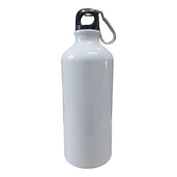 30 Squeeze Branco 600ml Mosquetão Para Sublimação Alumínio Foto 1