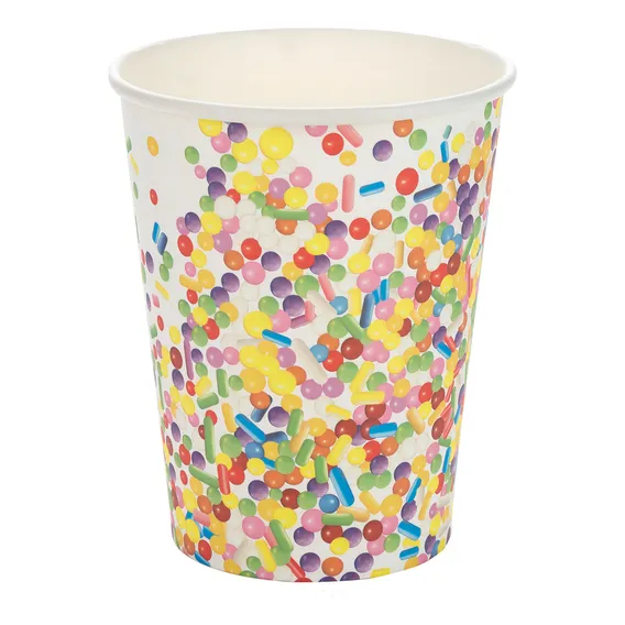 30 Unid - Copo Papel 200ml Confete Colorido Foto 1