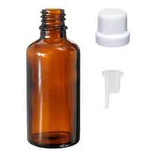 30 Unid. Frasco Vidro Âmbar 30ml Gotejador E Tampa Lacre Cor Tampa Branca Foto mini 1