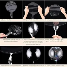 30 Unidades Balão Bubble 18 Polegadas 45cm Transparente Top Foto mini  3