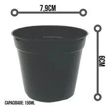 30 Vasinhos Para Suculenta Preto 150ml Imediato Foto mini 4