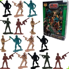 300 Boneco Soldado Plastico Guerra Exercito Militar Miniatur Foto  mini 1