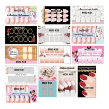 300 Cartões Para Fazer Adesivos De Unhas 300 Saquinhos Foto mini 4