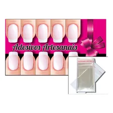 300 Cartões Para Fazer Adesivos De Unhas 300 Saquinhos Foto mini 1