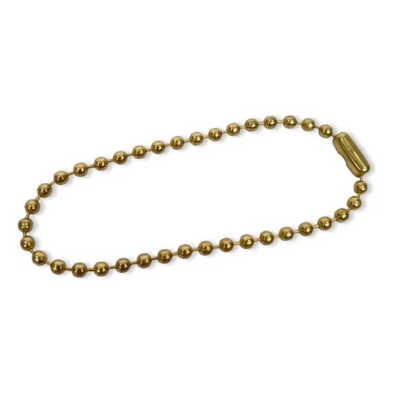 300 Corrente De Bolinha Ferro Canoa 7cm Chaveiro Confecção Cor Dourado Corrente Bolinha 7cm 300 Foto 1