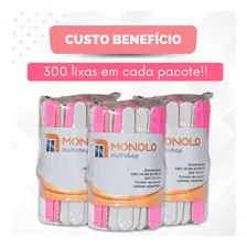 300 Lixas De Unha Mini Descartáveis Manicure Pedicure 8 Cm Monolo Foto mini 4