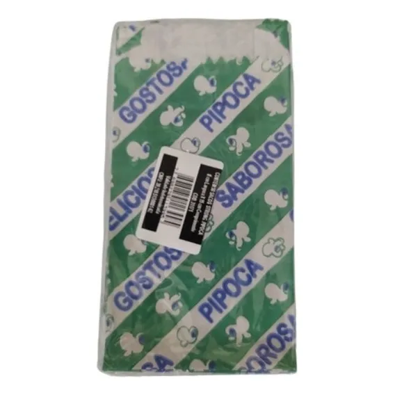 300 Saquinhos Pipoca Aniversário Pipoqueiro Servir Clientes Cor Verde 12 X 6,5 Cm Foto 1