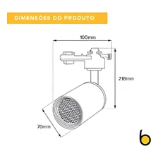 305595 - Spot Trilho Branco P/par20 - Brilia Foto mini 3