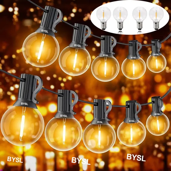 30m Varal De Luzes Festão Lâmpadas Inclusas Natal Decorativa Inquebrável Varal Luz De Corda Festao 50 Lampadas Foto 1