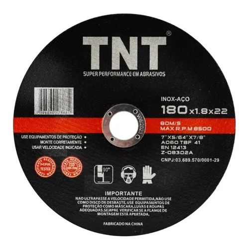 30pçs Disco De Corte Fino Inox E Ferro 7 180mm Tnt Foto 1