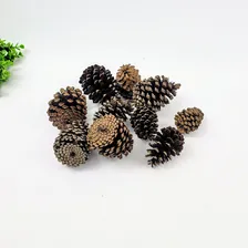 30un Pinha Natural Marrom Impermeabilizada Enfeite De Natal Foto mini  2