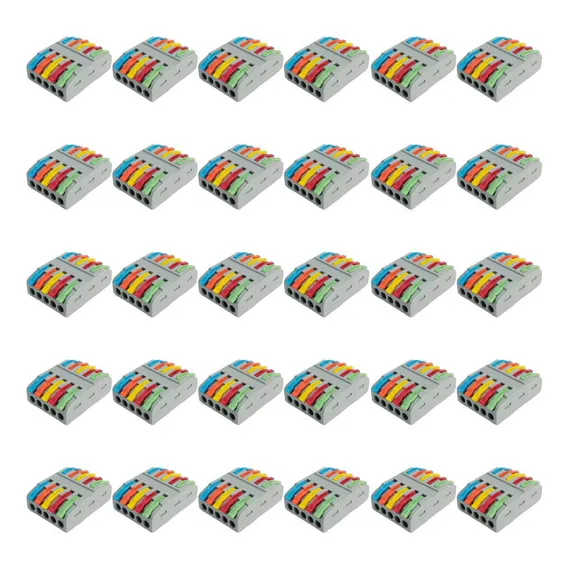 30x Conector Linear 222-425 5 Vias 32a/450v Emenda Rápida Foto 1