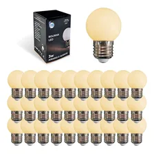 30x Lâmpada Led Bolinha 3w 3000k Quente Festão Varal Bivolt Foto  mini 1