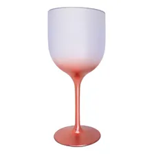 35 Taças De Vinho Acrílico Degradê 260ml / Para Personalizar Cor Rosê Gold Foto mini 1