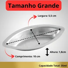 36 Forminhas Oval Barquete Confeitaria Alumínio Barco N°2 Cor Cinza Foto mini  3
