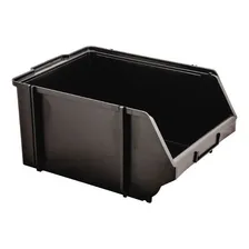 36 Gaveta Plástica Bin N8 Média Caixa Organizadora Preta Foto  mini 1