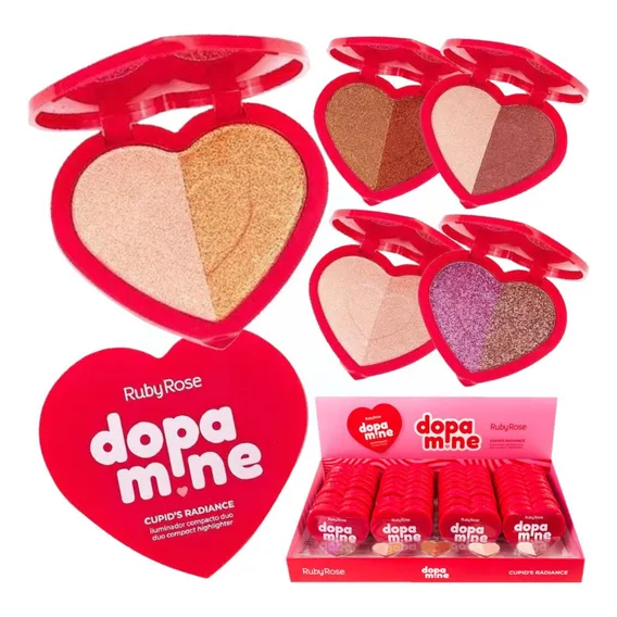 36 Iluminador Dopamine Duo Hbf1602 Ruby Rose Atacado Foto 1