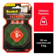 3m fita dupla face 24mm x 2m scotch 5kg extrema fixa forte Foto mini 2
