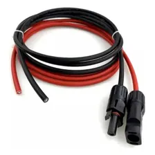 3mt Preto+3mt Verm Cabo Solar 6mm C/ Mc4 + Conector Mc4 Y Cobertura Vermelho/ Preto Foto mini 1
