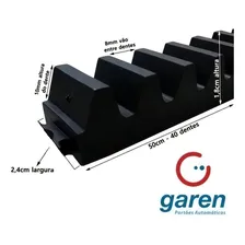 3pcs Gomo Cremalheira Nylon 50cm Seg Garen Unisystem Garcia Cor Preto Foto mini 2