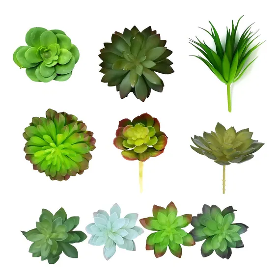 3un Planta Suculenta Artificial Decoração Vasinhos Arranjos Foto 1