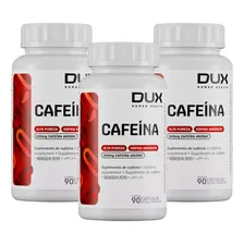 3x CafeÃna 200mg Rápida Absorção Dux 90 Capsulas Sabor Sem Sabor Foto mini 1