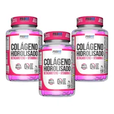3x Colágeno Hidrolisado C/ Betacaroteno 120caps - Profit Sabor Sem Sabor Foto  mini 1