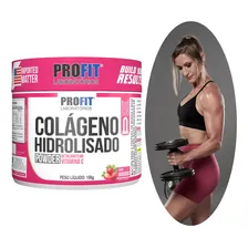 3x Colágeno Hidrolisado Vitamina C Betacaroteno 150g Profit Sabor Morango Foto mini 3