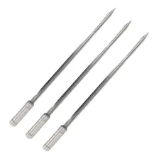 3x Espeto Espada Inox 40cm Cabo Revestido AlumÃnio Churrasco Foto mini 1