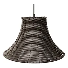 3x Lustre Pendente Luminária Junco Chapéu Chinês Sala Balcão Estrutura Tabaco 110V/220V Foto mini  3