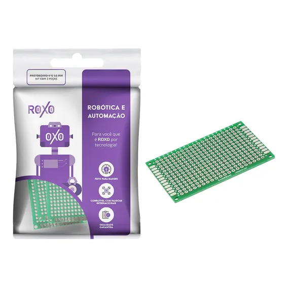 3x Placa Circuito Impresso Protoboard - Roxo Foto 1