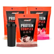 3x Protein Complex - 900g Cada Refil - New Millen Sabor Chocolate Foto  mini 1