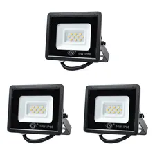 3x Refletor Holofote Led 10w Branco Frio Prova D'àgua Foto  mini 1
