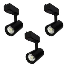 3x Spot Led Trilho Eletrificado Preto 7w Branca Neutra 4000k Foto mini 1
