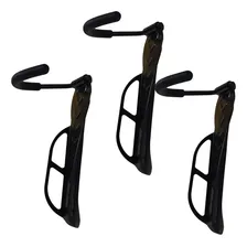 3x Suporte Parede Bike Vertical Gancho Pendurar P/ Bicicleta Cor Preto Foto mini 1