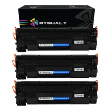 3x Toner Cartucho Compatível Hp Cb435a Cb436a Ce278a Ce285a2 Tinta Preto Foto  mini 1