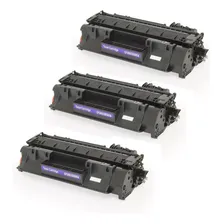 3x Toner Compatível Com 505a 05a 280a 80a P2035 2055 Pro400 Tinta Preto Foto  mini 1
