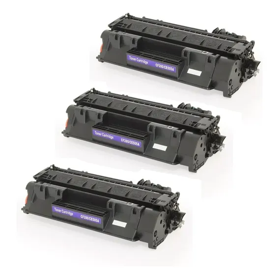 3x Toner Compatível Com 505a 05a 280a 80a P2035 2055 Pro400 Tinta Preto Foto 1